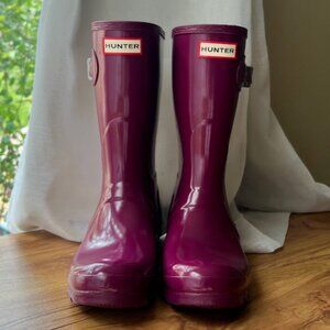 Women's HUNTER Gloss Rain Boots/ Wellies Sz 8 US